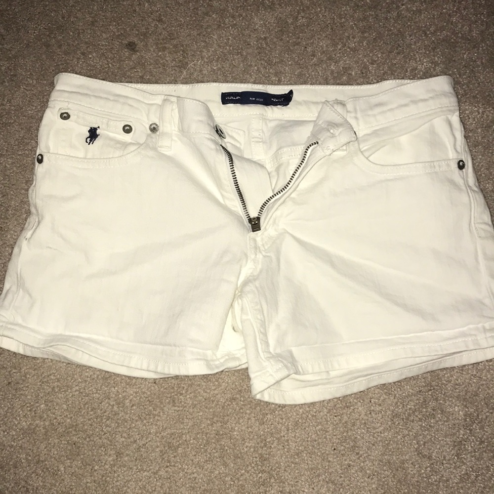 Ralph Lauren Sport white denim shorts
